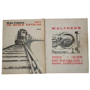 2 Walthers HO Catalogs 1969 and 1971 Model Railroad Reference Books Vintage
